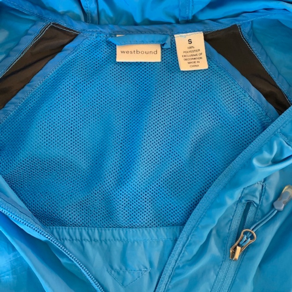 Westbound light weight zip jacket light blue Sz S - Picture 4 of 8